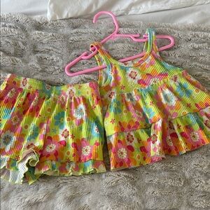 Peek Kids Matching Set - Yellow and Pink Floral